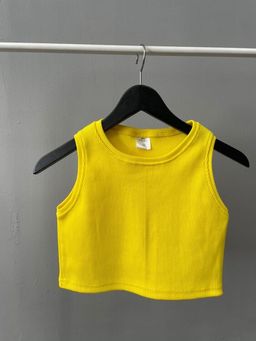 Топ Кашкорсе Хлопок с лайкрой качество пенье, желтый