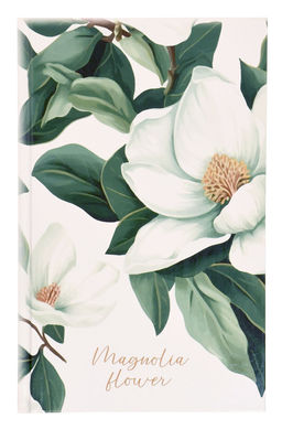 Блокнот А5- (130х216 мм) 80 л. в клетку LITE МАГНОЛИИ 7БЦ, твердая обложка, глянцевая лами...