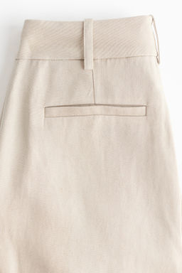 Pantal?n culotte en mezcla de lino con pliegues - H&m фото 5