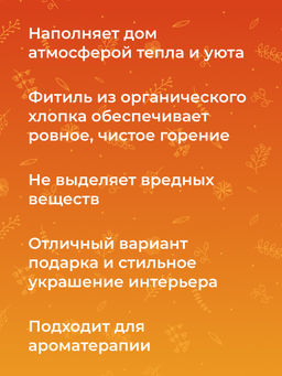 Аромасвеча "Апельсин и корица" 100 мл SIBERINA