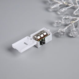 Подвеска световая Снежинка, 1414х1 см, 10 LED, от батареек AG13х3, свечение белое - Luazon lighting фото 4