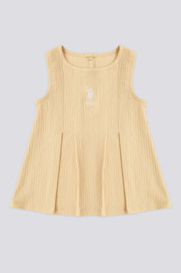 Желтое платье без рукавов для маленьких девочек Неожиданная скидка в корзине