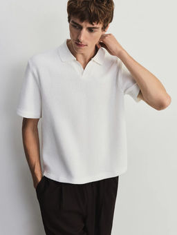 Футболка поло из фактурного хлопка / Zarina