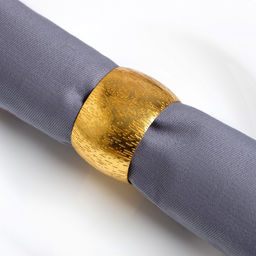 Набор салфеток с декоративными кольцами Grey pleasure, 40×40 см - 4 шт., 100% хлопок, саржа 190 г/м²