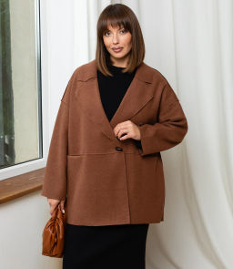 Полупальто #КТ2391 (1), коричневый