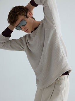 Bisiklet Yaka Erkek Triko Kazak