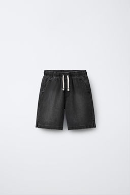 BERMUDA DENIM LOOSE / Negro