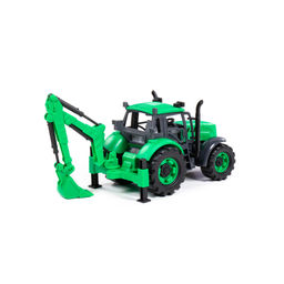 Экскаватор Прогресс инерционный (зелёный) (в лотке) - Полесье фото 5