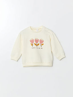 Bisiklet Yaka ?i?ekli K?z Bebek Bluz ve Pantolon 2li