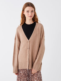 V Yaka Oversize Kad?n Triko H?rka