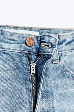 Z1975 NEW MOM FIT VINTAGE LOOK HIGH-WAIST BELTED JEANS - Zara фото 8