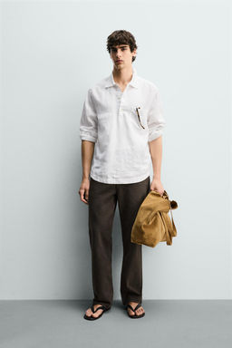 LINEN/COTTON POLO SHIRT