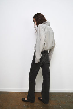ZW COLLECTION MID-WAIST STRAIGHT JEANS - Zara фото 5