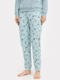 Комплект женский (джемпер, брюки) серый с принтом лесные зверюшки сланец +лесные зверюшки 592361 - Mark formelle фото 5