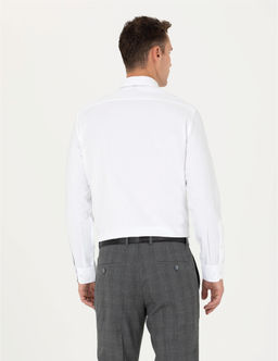 Beyaz Regular Fit Uzun Kollu Basic G_mlek