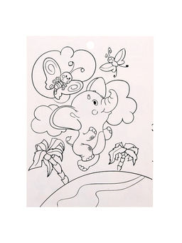 Цена за 10 шт. Наклейки детские бумажные «Любимые животные», c раскраской на обороте, 10 х 14 см