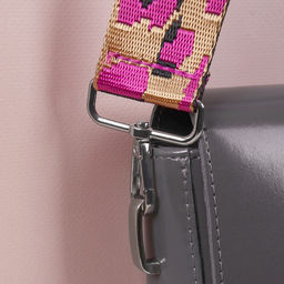 Ручка для сумки «Розовый леопард», стропа, с карабинами, 139±3×3.8 см, ярко-розовая