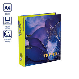 Expert Complete Регистратор ламинир. Marbling 75 мм 10 шт. Trend A4 арочный механ. глянцевый синий EC751706