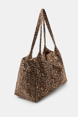 MAXI BOLSA ALGOD?N ESTAMPADO ANIMAL / Leopardo - Zara фото 4