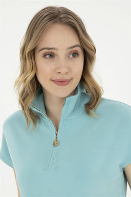 Женская базовая футболка светло-хаки с v-образным вырезом Неожиданная скидка в корзине - U.s. polo assn фото 2