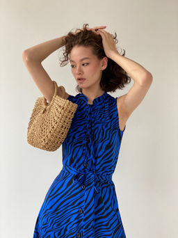 Платье, как из к/ф Красотка, синее с принтом - Martichelli фото 32