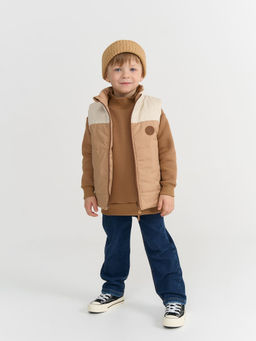 Жилет стеганый на молнии двухсторонний Беж - Bungly фото 11