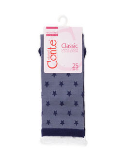 Цена за 2 пары. Носки Короткие CONTE Носки CLASSIC из вискозы с глянцевым рисунком и декоративной прозрачной сеткой джинс - Conte elegant фото 3