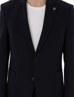 Lacivert Ex. Slim Fit Tak_m Elbise