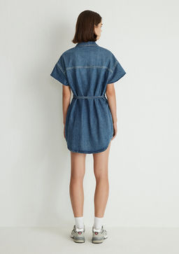 Nika Kolej Indigo Mavisi Jean Elbise  фото 4