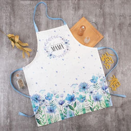 Фартук кухонный Этель «Любимая мама. Незабудки», 60×70 см, 100% хлопок, саржа 190 г/м²
