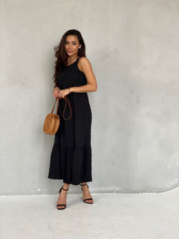 Martichelli Сарафан длинный чёрный  фото 9