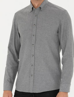 Gri Slim Fit Uzun Kollu G_mlek - Pierre cardin фото 6