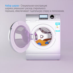 Шарики для стирки белья Доляна, d=6 см, 2 шт, цвет синий  фото 21