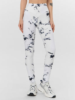 Легинсы женские белые с эффектом тай-дай - Mark formelle фото 2