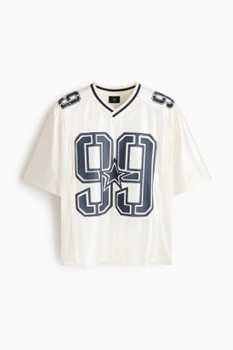 Camiseta estampada de malla Loose Fit - H&m фото 2