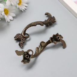 Ручка для шкатулки металл "Старинная" бронза набор 2 шт 8,5х2,6 см