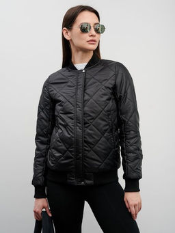 Женский бомбер, куртка. ветровка ED-06 черный - Yollochka фото 2