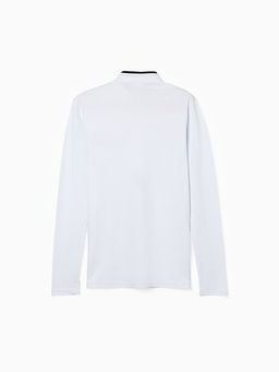 Лонгслив поло мужской MINAKU: Basic line MAN, размер 44, белый