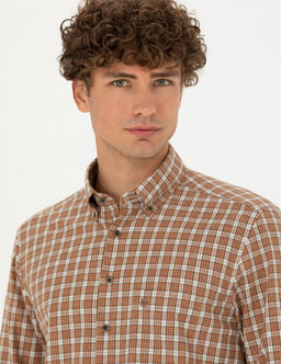 Kahverengi Regular Fit Uzun Kollu G_mlek - Pierre cardin фото 2