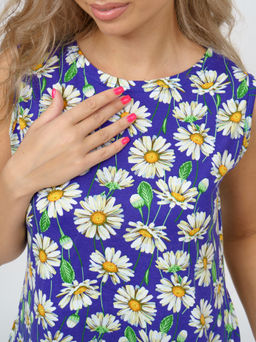 899 Сарафан "Ромашки/синий"