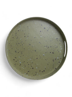 Поднос круглый STONE зеленый 30см - Domenik фото 2