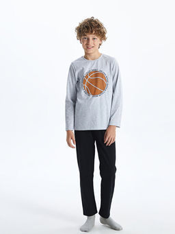 Bisiklet Yaka Erkek ?ocuk Pijama Tak?m?