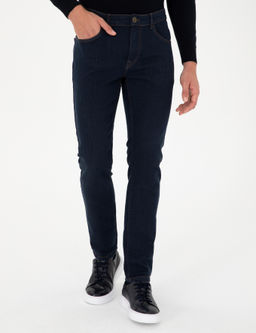 Lacivert Slim Fit Jean Pantolon