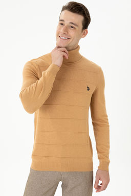 U. S. Polo Assn Мужской свитер песочного меланжа - U.s. polo assn фото 16