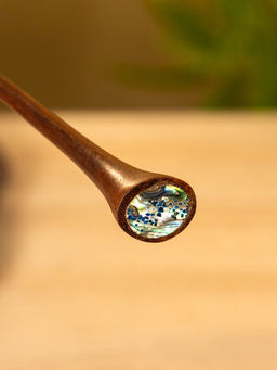 Шпилька для волос «Звезда», 20 см, дерево Соно, ракушка