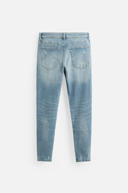 RIPPED SKINNY JEANS WITH PAINT SPLATTER - Zara фото 8
