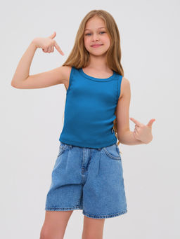 Майка кашкорсе в рубчик с лайкрой - Nota bene фото 2