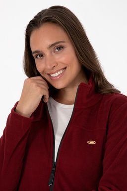 Kad_n Bordo Fermuarl_ Dik Yaka Polar Sweatshirt - U.s. polo assn фото 2