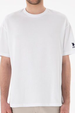 Erkek Oversize Fit Bisiklet Yaka Beyaz Ti__rt Sepette S_rpriz _ndirim - U.s. polo assn фото 7