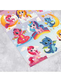 Цена за 10 шт. Наклейки детские «Волшебные единороги», раскраска на обороте, 11×15.5 см